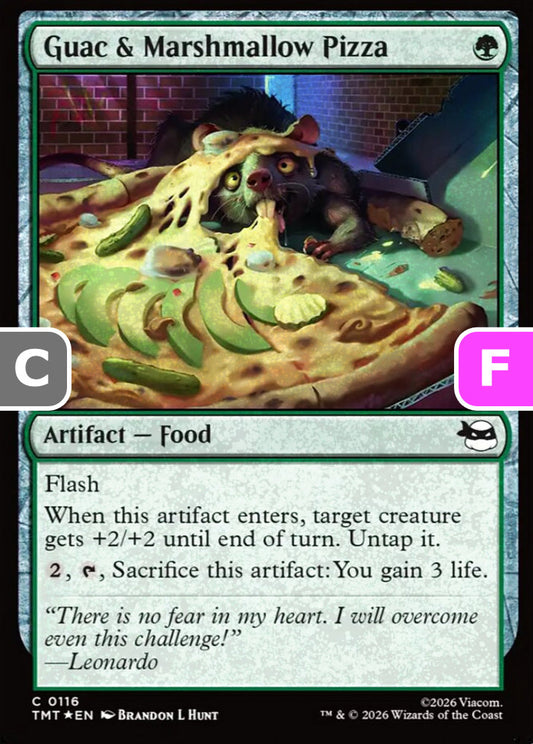 Guac & Marshmallow Pizza TMT Artifact Food *Foil* NM