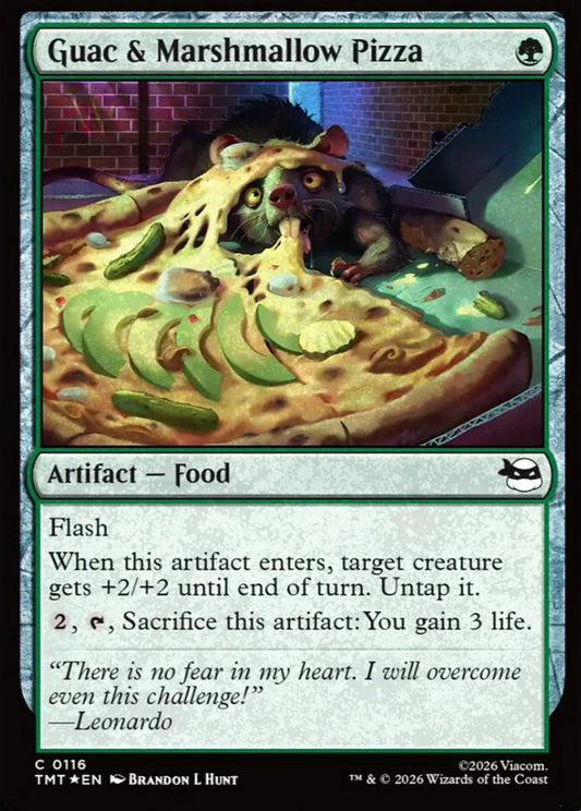 Guac & Marshmallow Pizza TMT Artifact Food *Foil* NM