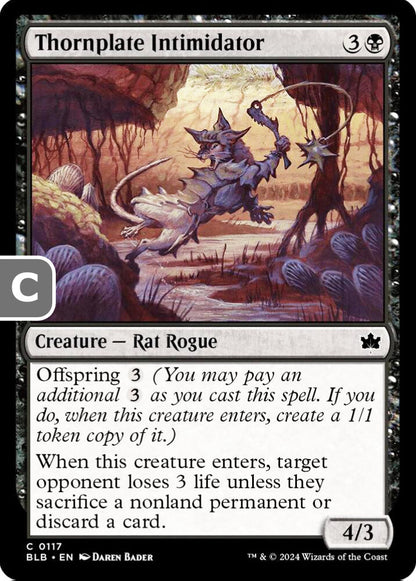 Thornplate Intimidator BLB Creature Rat Rogue NM