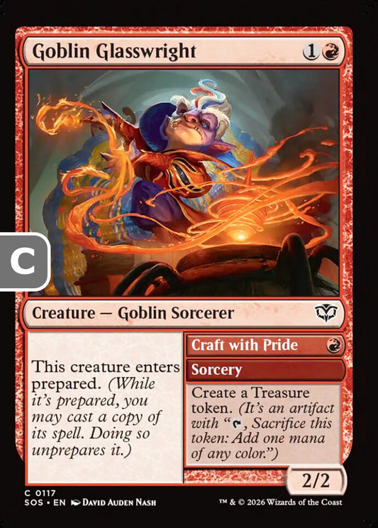 Goblin Glasswright SOS Creature Goblin Sorcerer NM