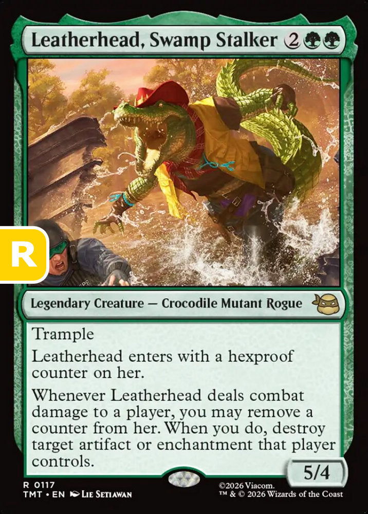 Leatherhead, Swamp Stalker TMT Legendary Creature Crocodile Mutant Rogue NM
