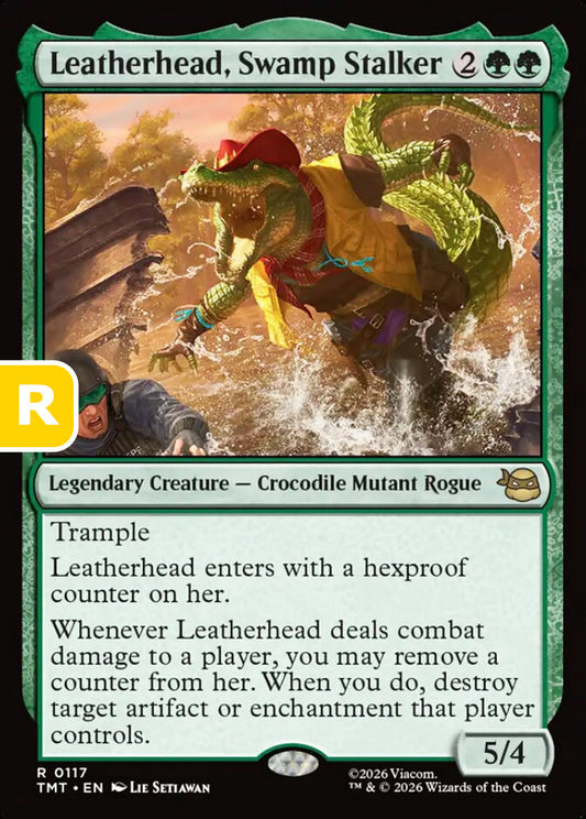 Leatherhead, Swamp Stalker TMT Legendary Creature Crocodile Mutant Rogue NM