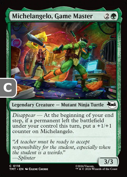 Michelangelo, Game Master TMT Legendary Creature Mutant Ninja Turtle NM