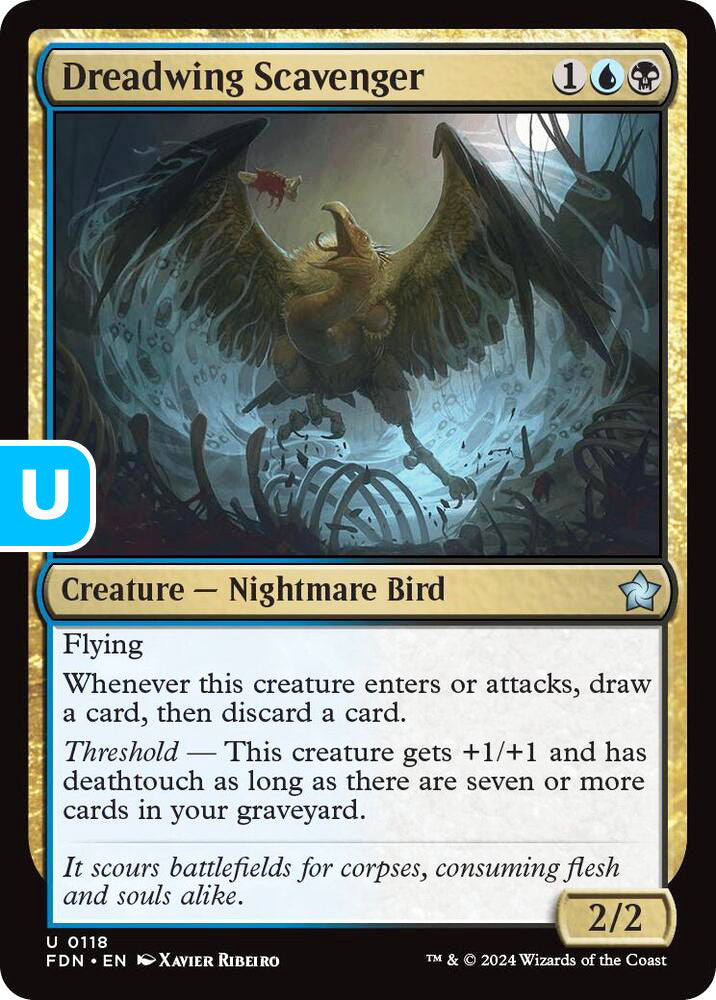 Dreadwing Scavenger FDN Creature Nightmare Bird NM