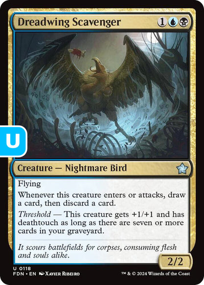 Dreadwing Scavenger FDN Creature Nightmare Bird NM
