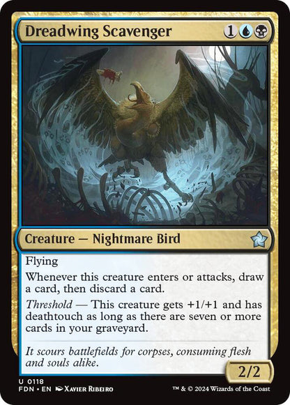 Dreadwing Scavenger FDN Creature Nightmare Bird NM