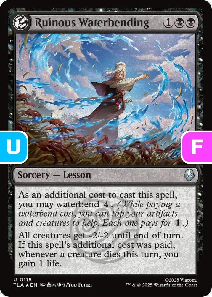 Ruinous Waterbending TLA Sorcery Lesson *Foil* NM