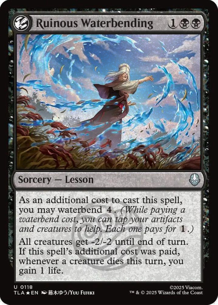 Ruinous Waterbending TLA Sorcery Lesson *Foil* NM