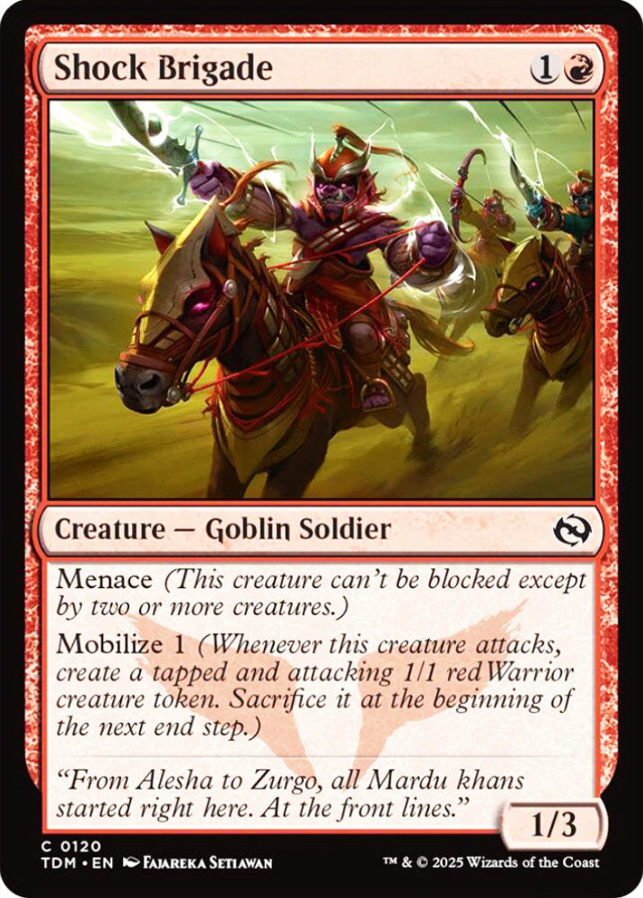 Shock Brigade TDM Creature Goblin Soldier NM