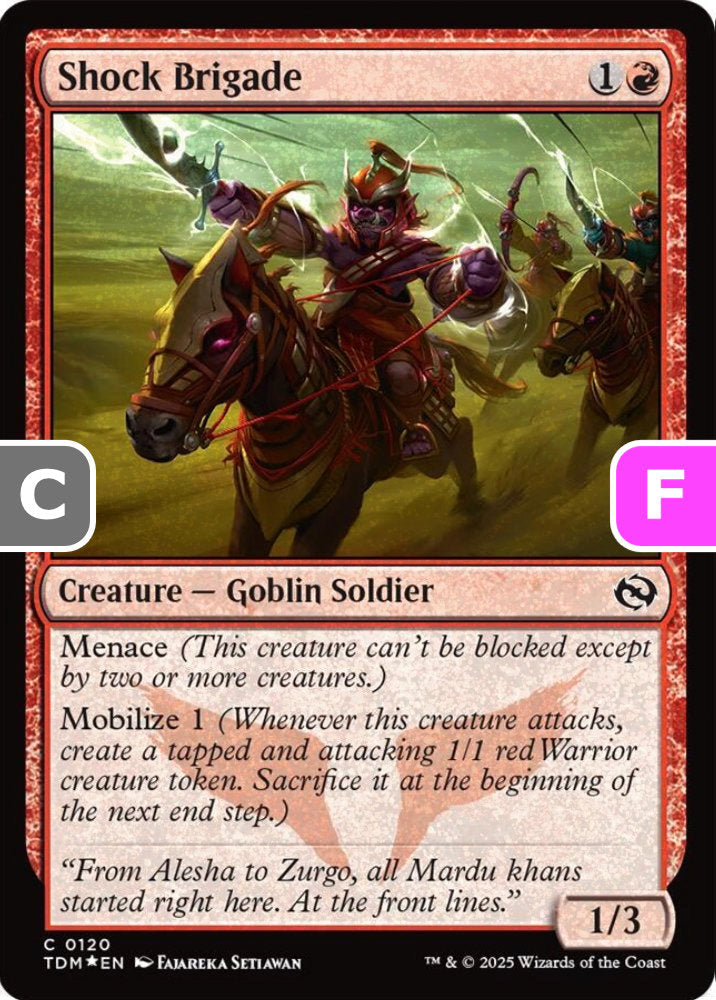Shock Brigade TDM Creature Goblin Soldier *Foil* NM