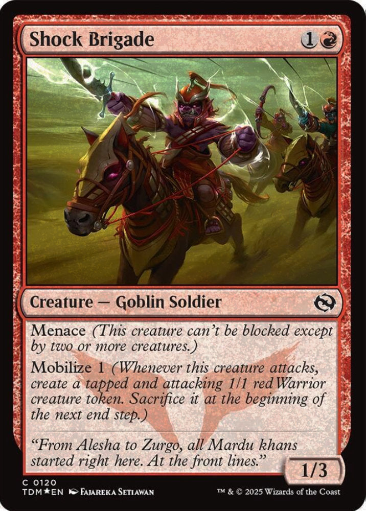Shock Brigade TDM Creature Goblin Soldier *Foil* NM