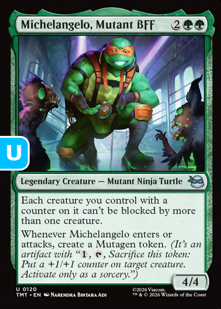 Michelangelo, Mutant BFF TMT Legendary Creature Mutant Ninja Turtle NM