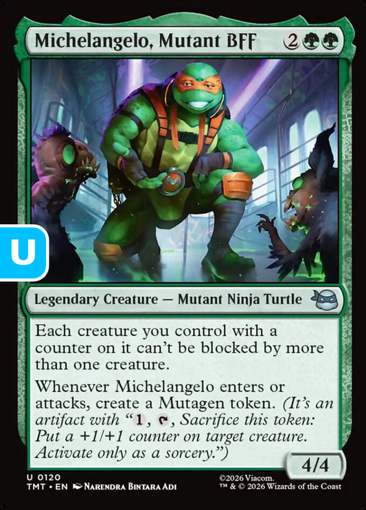 Michelangelo, Mutant BFF TMT Legendary Creature Mutant Ninja Turtle NM