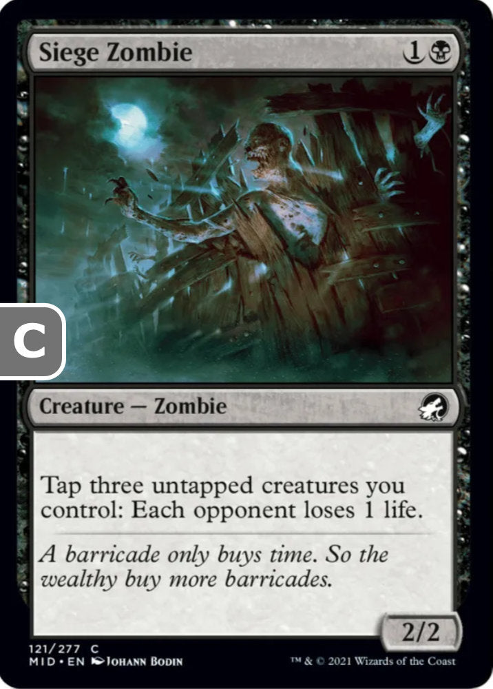 Siege Zombie MID Creature Zombie NM