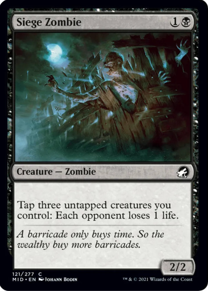 Siege Zombie MID Creature Zombie NM