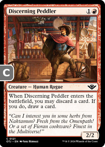 Discerning Peddler Creature Human Rogue OTJ NM