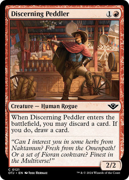 Discerning Peddler Creature Human Rogue OTJ NM