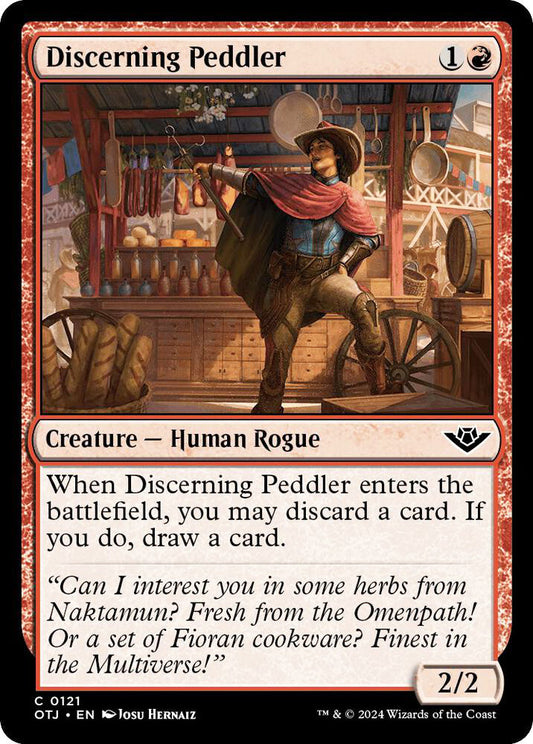 Discerning Peddler Creature Human Rogue OTJ NM