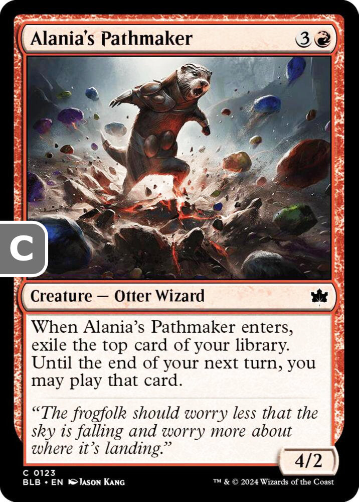 Alania's Pathmaker BLB Creature Otter Wizard NM