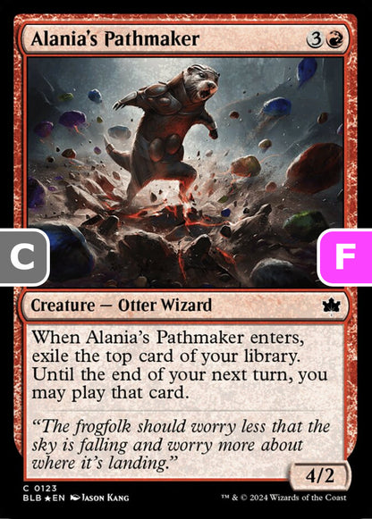 Alania's Pathmaker BLB Creature Otter Wizard *Foil* NM