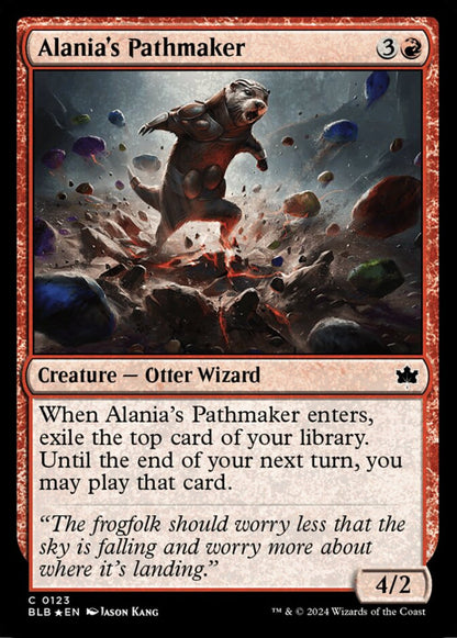Alania's Pathmaker BLB Creature Otter Wizard *Foil* NM