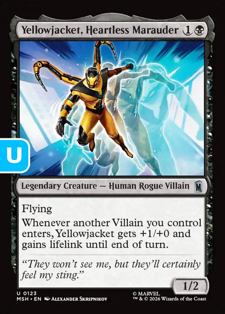 Yellowjacket, Heartless Marauder MSH Legendary Creature Human Rogue Villain NM
