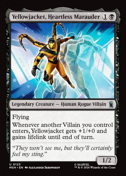 Yellowjacket, Heartless Marauder MSH Legendary Creature Human Rogue Villain NM