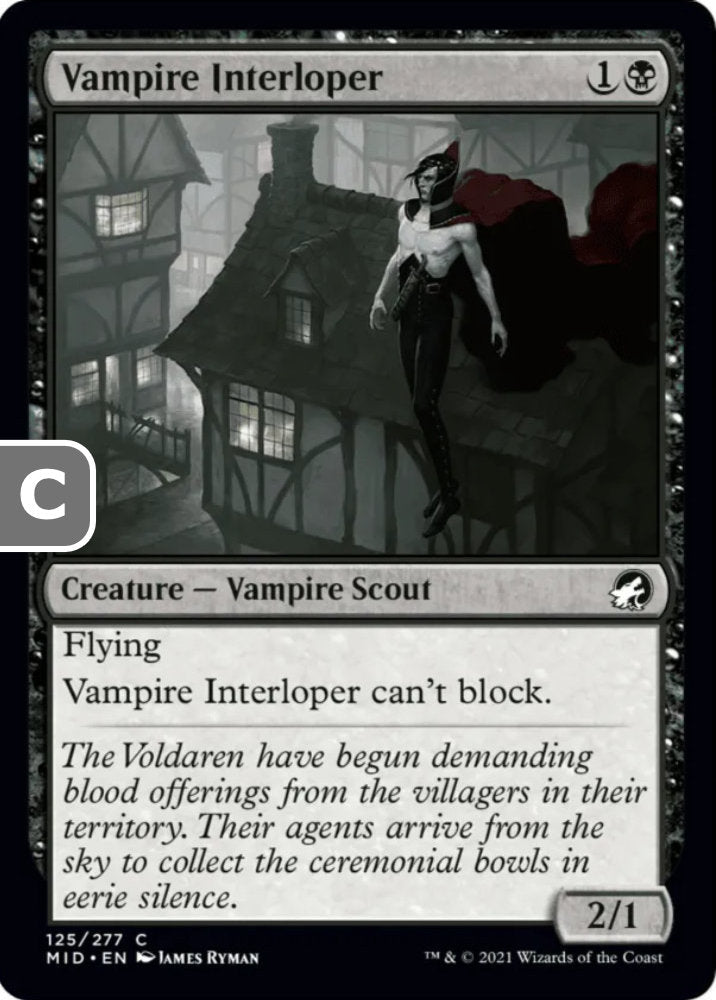 Vampire Interloper MID Creature Vampire Scout NM