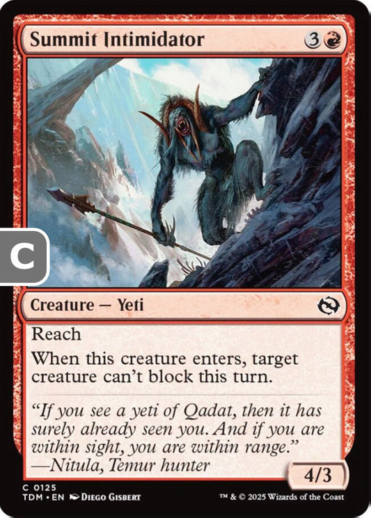 Summit Intimidator TDM Creature Yeti NM
