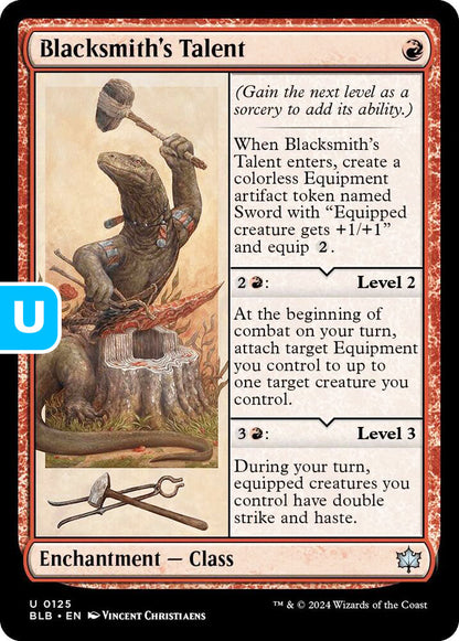 Blacksmith's Talent BLB Enchantment Class NM