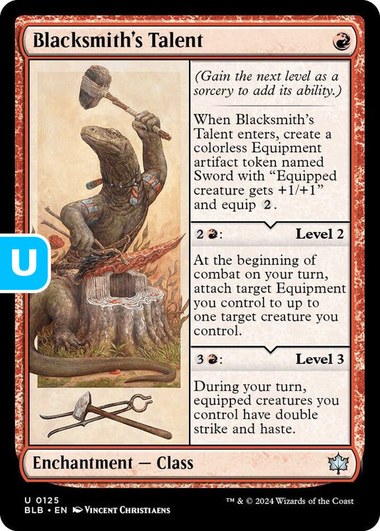 Blacksmith's Talent BLB Enchantment Class NM