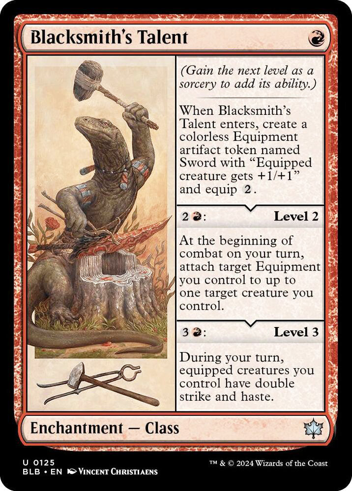 Blacksmith's Talent BLB Enchantment Class NM