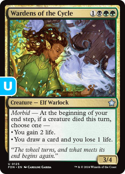 Wardens of the Cycle FDN Creature Elf Warlock NM