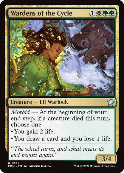Wardens of the Cycle FDN Creature Elf Warlock NM