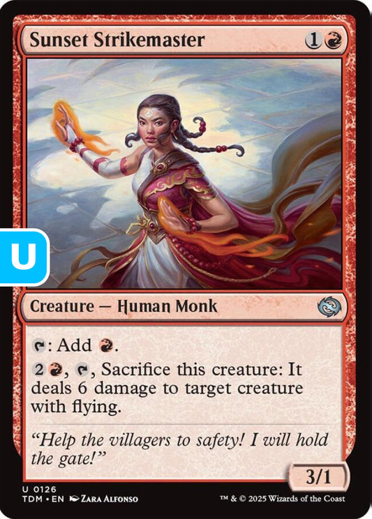 Sunset Strikemaster TDM Creature Human Monk NM