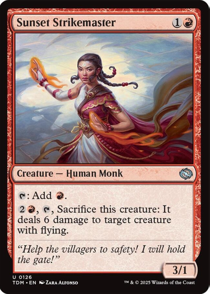 Sunset Strikemaster TDM Creature Human Monk NM
