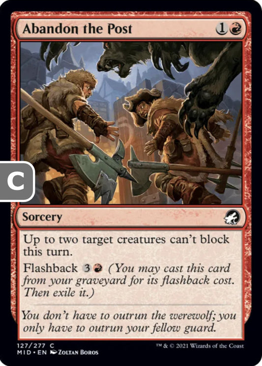 Abandon the Post MID Sorcery  NM
