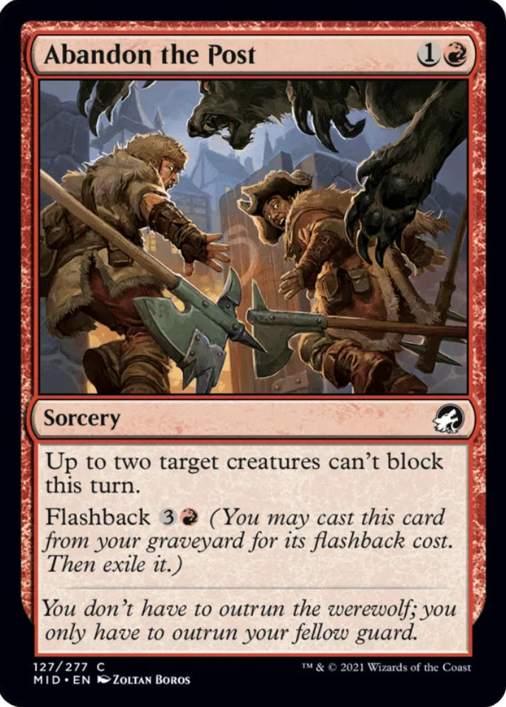 Abandon the Post MID Sorcery  NM