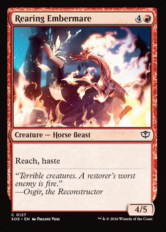 Rearing Embermare SOS Creature Horse Beast NM