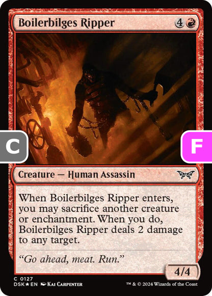 Boilerbilges Ripper DSK Creature Human Assassin *Foil* NM