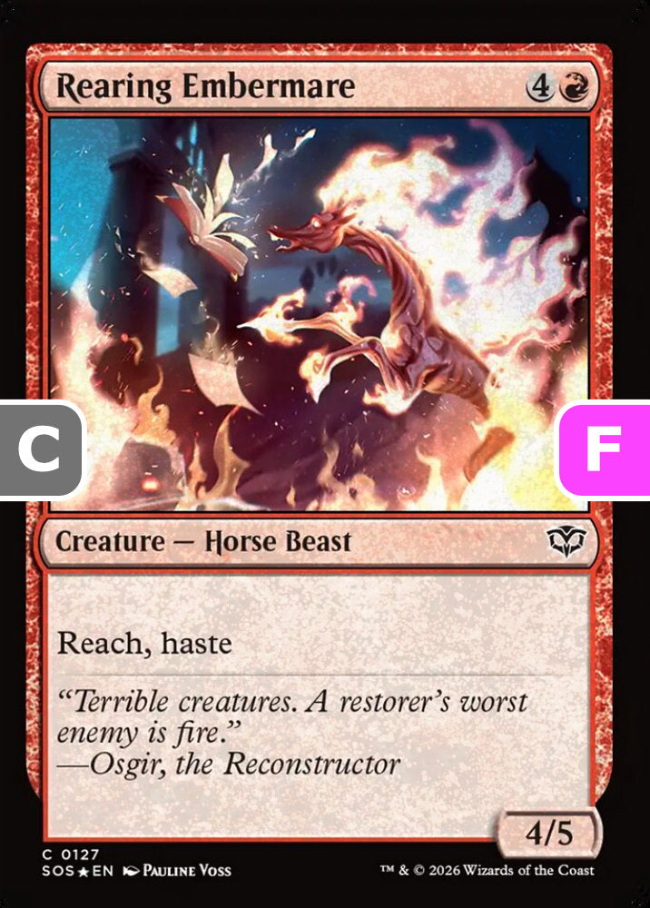 Rearing Embermare SOS Creature Horse Beast *Foil* NM