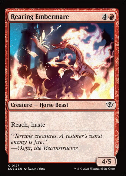 Rearing Embermare SOS Creature Horse Beast *Foil* NM