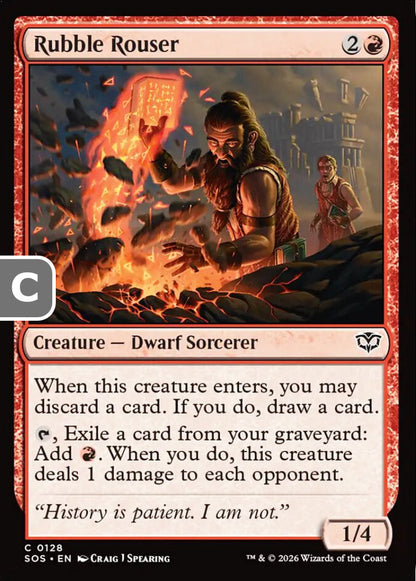 Rubble Rouser SOS Creature Dwarf Sorcerer NM