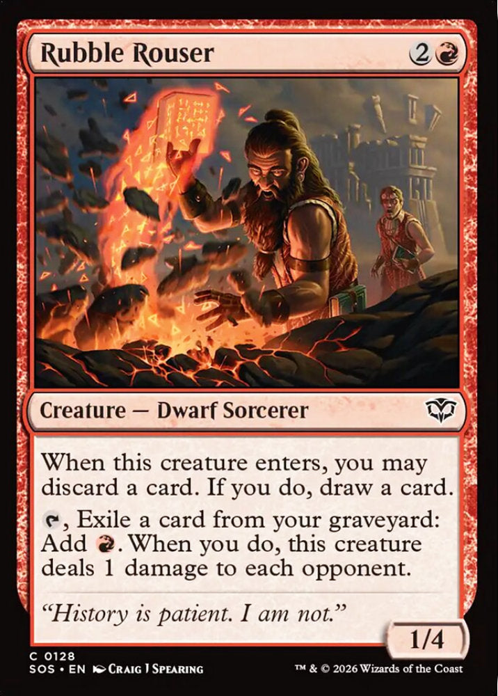 Rubble Rouser SOS Creature Dwarf Sorcerer NM
