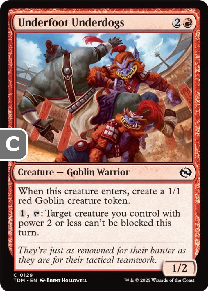 Underfoot Underdogs TDM Creature Goblin Warrior NM