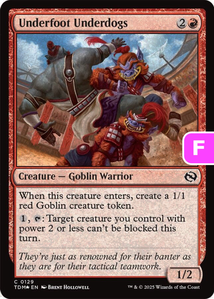 Underfoot Underdogs TDM Creature Goblin Warrior *Foil* NM