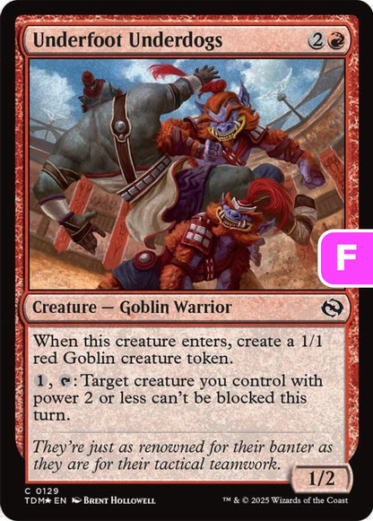 Underfoot Underdogs TDM Creature Goblin Warrior *Foil* NM
