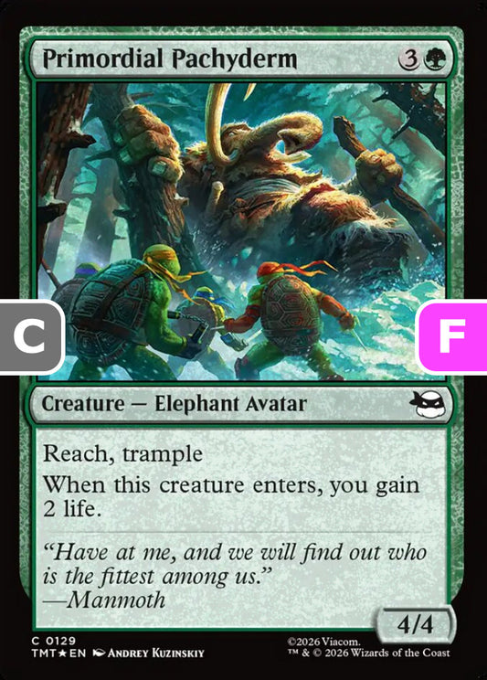 Primordial Pachyderm TMT Creature Elephant Avatar *Foil* NM