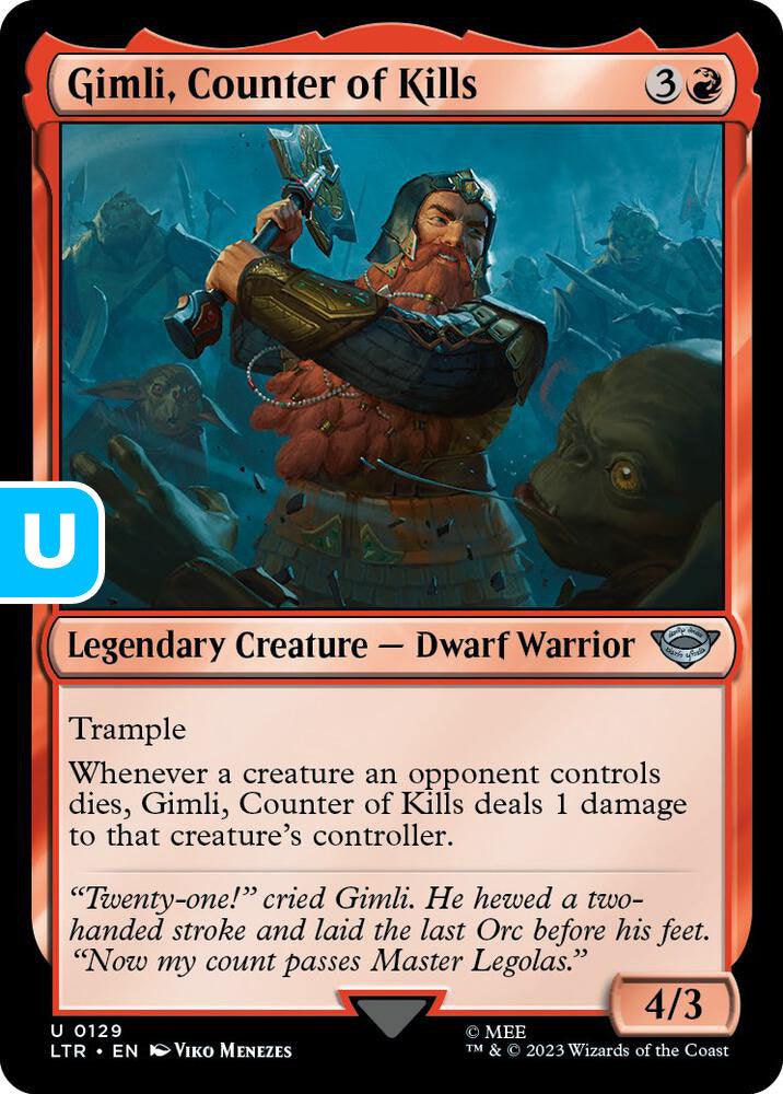 Gimli, Counter of Kills LTR Legendary Creature Dwarf Warrior NM