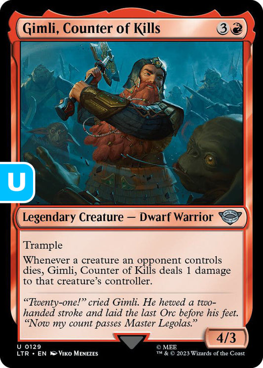 Gimli, Counter of Kills LTR Legendary Creature Dwarf Warrior NM